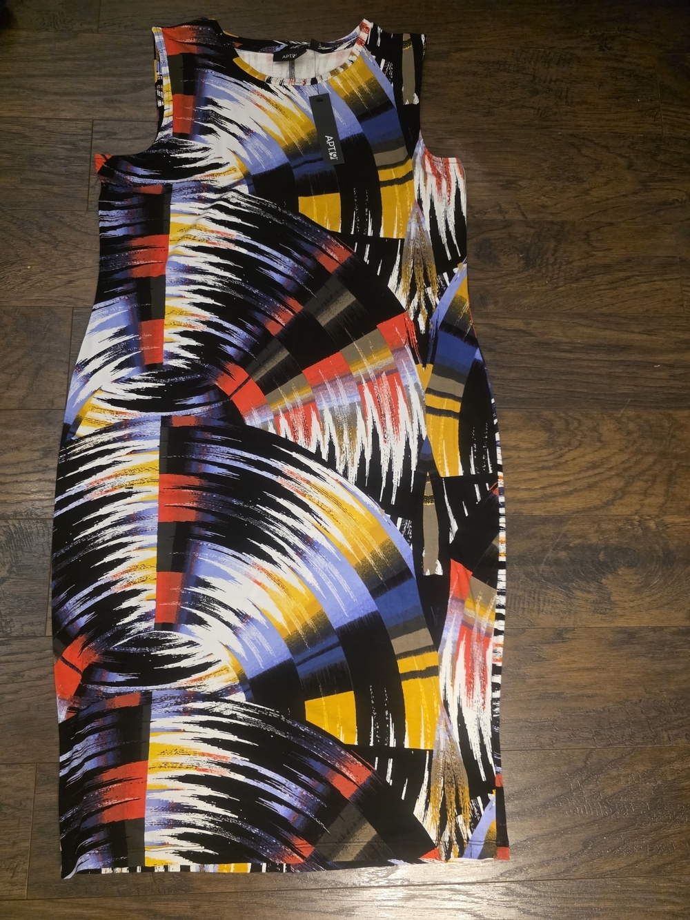 Apt. 9 Abstract Midi Sheath Dress in Black, Blue, Yellow, Red, White